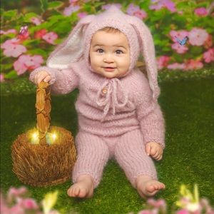 Easter Bunny knitted suit